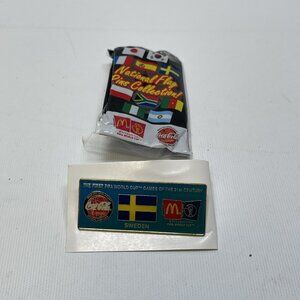 FIFA WORLD CUP 2002 Sweden National Flag Pin McDonalds Coca Cola 1x2.5”